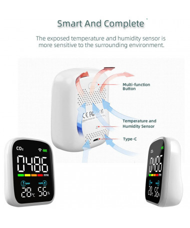 ELCTRONIC CO2, TEMP, FEUCHTIGKEIT MONITOR. WI-FI - 2