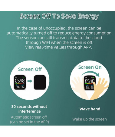 ELCTRONIC CO2, TEMP, HUMIDITY MONITOR. WI-FI - 3