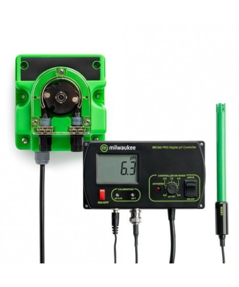 Elektroniczny monitor pH z pompa + alarm Milwaukee - 1 - MILWAUKEE MC720 KONTROLER PH KIT Regulator pH MC720 Milwaukee to zesta