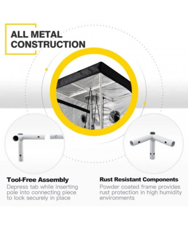 -35% iPower Silver Growbox 60x60x160cm Growzelt - 4 - Growboxen