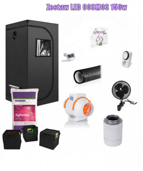 Growbox iP kit 80x80x160, LED 150W COSMOS für 4 Pflanzen - 1 - Growing kits für Anfänger
