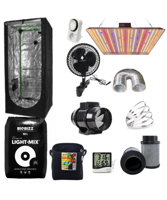 Zestaw Growbox HG 80x80x180, GOAT 240w - 4 rośliny