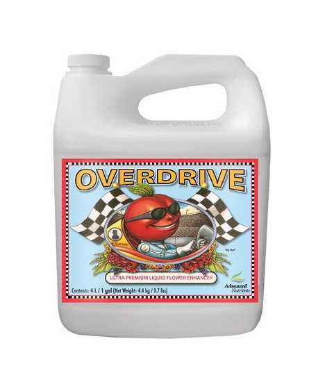 Advanced Nutrients Overdrive 5L Akcelerator kwitnienia - 1 - Dostarcza on kompleksowego zestawu substancji odżywczych, fosforu i