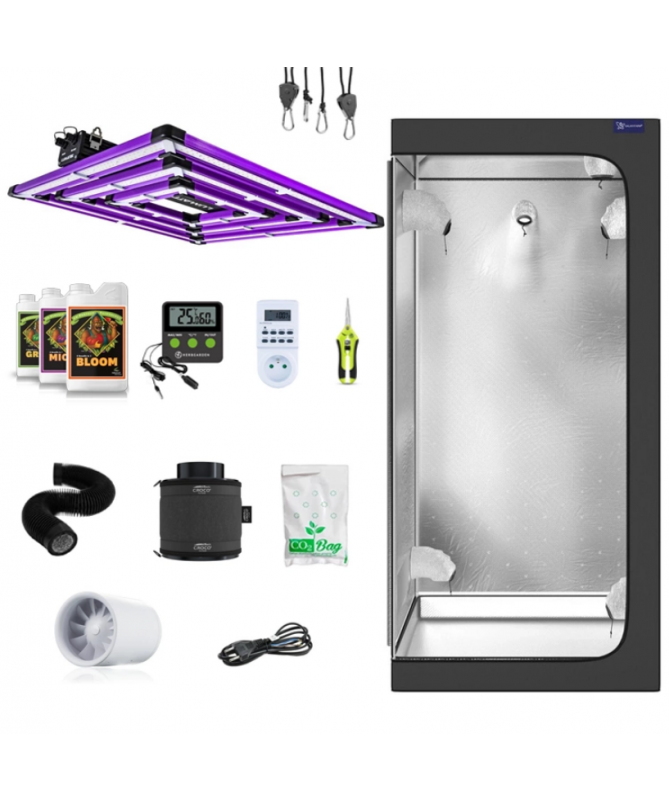Growbox pěstební set Galaxyfarm Luna Lite 90x90x180cm + LED ATS 300W PRO + hnojiva