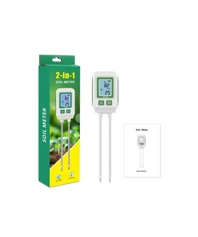 Soil NPK meter - measuring nitrogen (N), phosphorus (P), potassium (K) and temperature content Soil NPK meter - measuring nitrogen (N), phosphorus (P), potassium (K) and temperature content