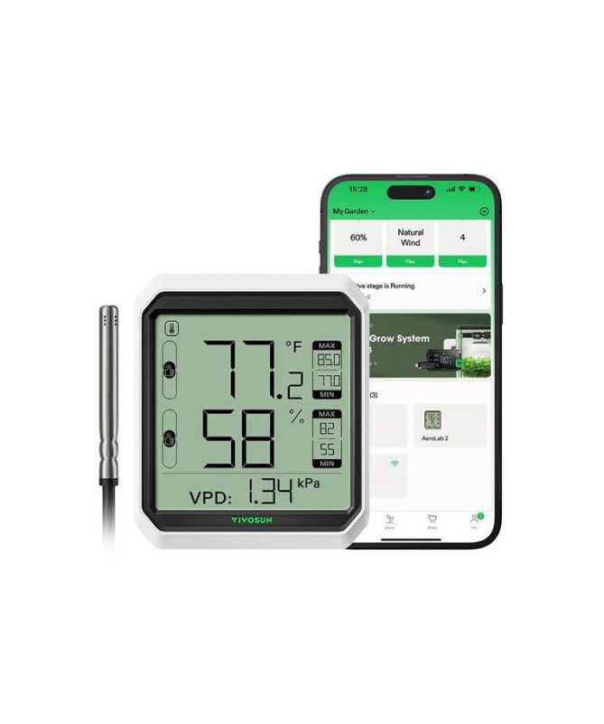 VIVOSUN TERMOMETR-HIGROMETR VPD BT THB1S stacja pogody bluetooth