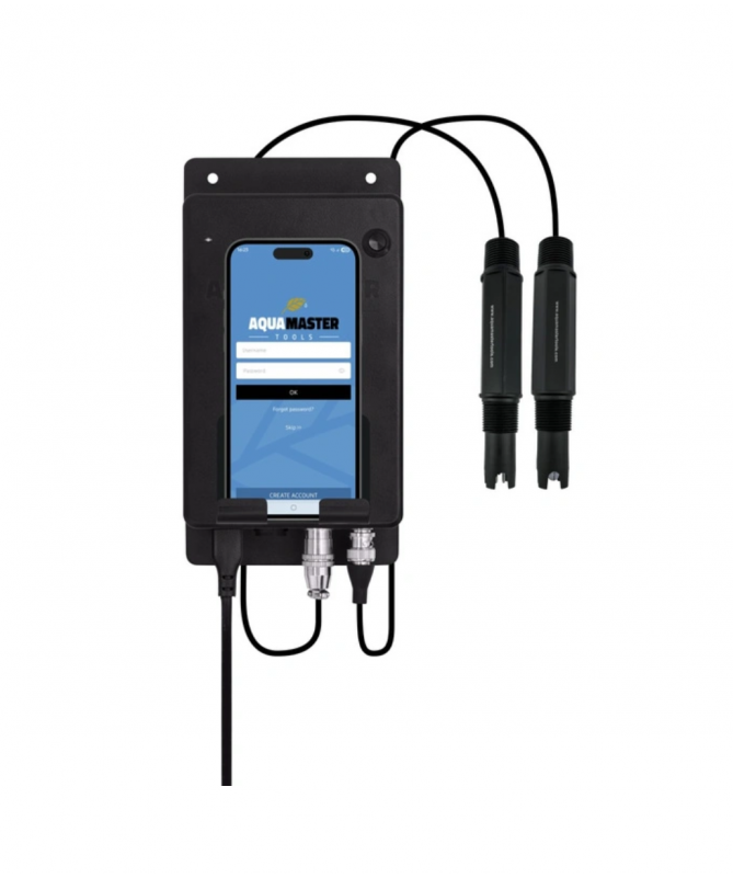 Aqua Master Tools W650 Pro Inline Online – elektroniczny monitor pH, EC i temp. do systemu nawadniania
