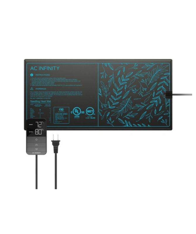 AC Infinity SUNCORE H3 – voděodolná vyhřívací podložka s digitálním termostatem, 52 x 25 cm AC Infinity SUNCORE H3 – voděodolná vyhřívací podložka s digitálním termostatem, 52 x 25 cm