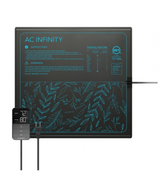 AC Infinity SUNCORE H5 – Waterproof Heating Mat with Digital Thermostat, 50x52 cm
