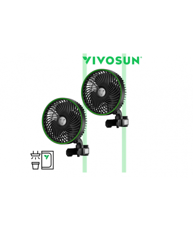 Vivosun two AeroWave fans, 15 cm diameter, 12 W