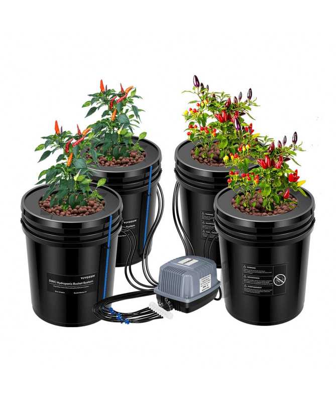 VIVOSUN SYSTEM DWC 4x 18,9L