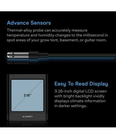 AC Infinity Smart Hygrometer B1 – inteligentna stacja pogody BT - 2 - Pomiar temperatury i wilgotności AC Infinity Smart Hygrometer B1 – inteligentna stacja pogody BT - 2 - Pomiar temperatury i wilgotności