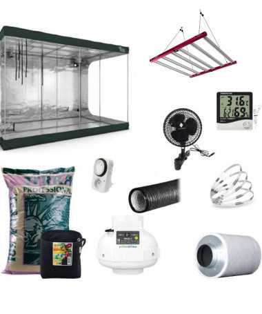 Growbox-Set RR 300 x 150 x 200, Solux Aura PRO 720 W x 2 – 12–24 Pflanzen