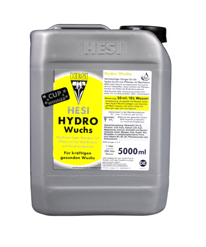 -40 % Hesi Hydro Growth 5 l – Dünger für die Wachstumsphase in der Hydrokultur -40 % Hesi Hydro Growth 5 l – Dünger für die Wachstumsphase in der Hydrokultur