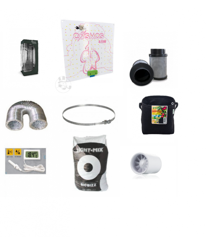 Zestaw Growbox 40x40xh80 COSMOS 45w (cicha wentylacja) Zestaw Growbox 40x40xh80 COSMOS 45w (cicha wentylacja)