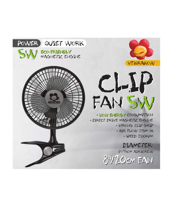 VENTILÁTOR 20 CM, 5 W, S MAGNETICKÝM KLIPEM VENTILÁTOR 20 CM, 5 W, S MAGNETICKÝM KLIPEM