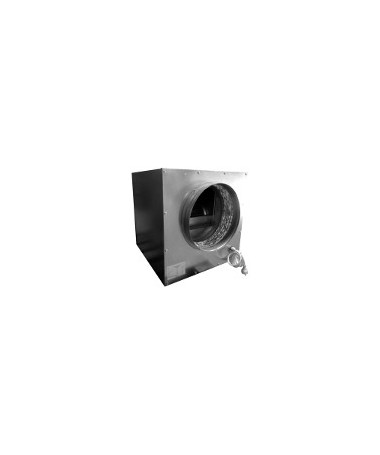 750m3/h RADIALVENTILATOR, SOFTBOX SILENCED STEEL, 35x35xh35cm, 2800rpm, 180W, fi200+200mm - 1