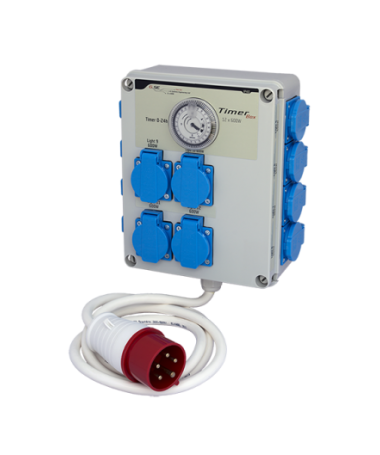TIMERBOX 12x600W, 24h/30min, 3-FAZ. 380V/230V - 1 - Wysokiej jakości programator czasowy z pamięcią podtrzymującą i przekaźnikie TIMERBOX 12x600W, 24h/30min, 3-FAZ. 380V/230V - 1 - Wysokiej jakości programator czasowy z pamięcią podtrzymującą i przekaźnikie