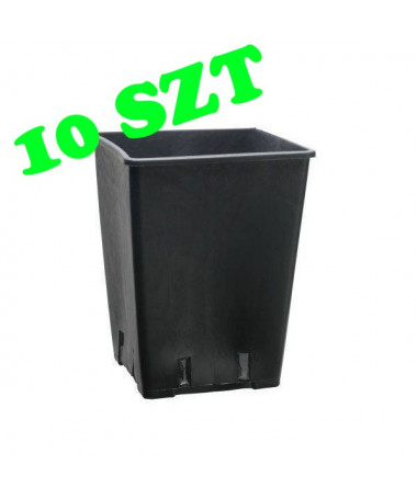 Set of 10pcs Plastic Square Pot 25cm x 25cm x 26cm - 11l