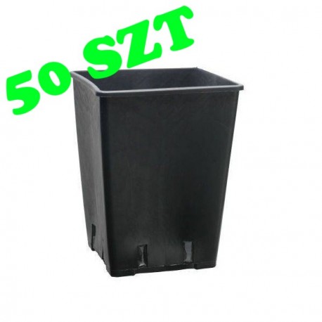 Set of 50pcs Plastic Square Pot 25cm x 25cm x 26cm - 11l