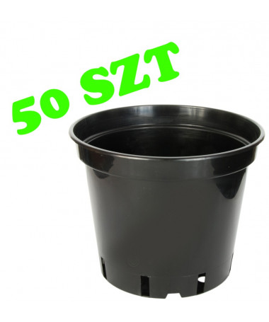 Zestaw 50szt. Doniczka plastikowa okrągła 14L - 1 - Donica plastikowa okrągła. Wymiary: 0,25L (fi 90mm X h70mm) 0,4L (fi 100