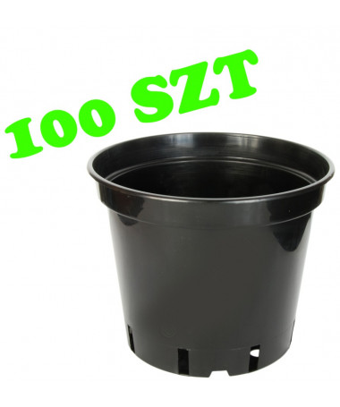 Zestaw 100 szt. Doniczka plastikowa okrągła 14L - 1 - Donica plastikowa okrągła. Wymiary: 0,25L (fi 90mm X h70mm) 0,4L (fi 1