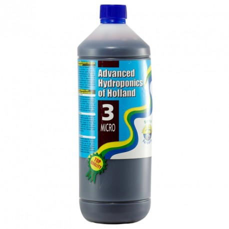 DUTCH FORMULA 3 MICRO 1L SUPPLEMENTAL FERTILIZER (MICRONUTRIENTS) - ADVANCED HYDROPONICS OF HOLLAND