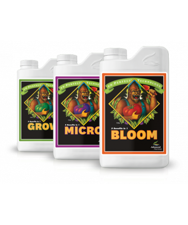 Advanced Nutrients 3 x 10l sada Grow Micro Bloom - 2 - Základní živiny 5 v 1 pro pěstitele Grow, Micro a Bloom