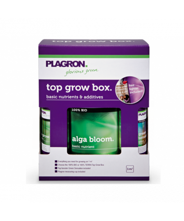 PLAGRON FERTILISER KIT ALGA GROW BOX - 1 - Vše pro pěstování na 1m2 Top Grow Box 100% BIO je ideální sada, pokud vážíte do