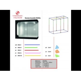 Growbox Hydro Shoot 240 W (240x120x200) - 3 - Secret Jardin Dark Room 240w rev.2.5  Twoje nowe, profesjonalne miejsce do uprawy 