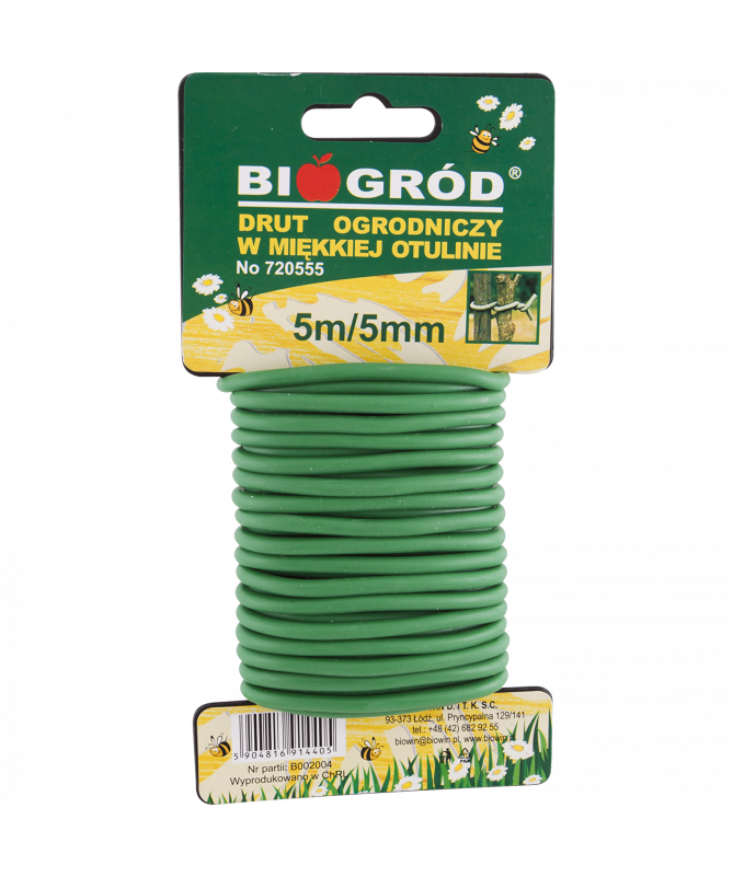 Gardening wire in soft sheath 5m x 5mm