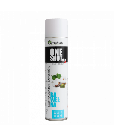 Freshtek ONE SHOT Cotton Spray 600ml - odor neutralizer. - 1