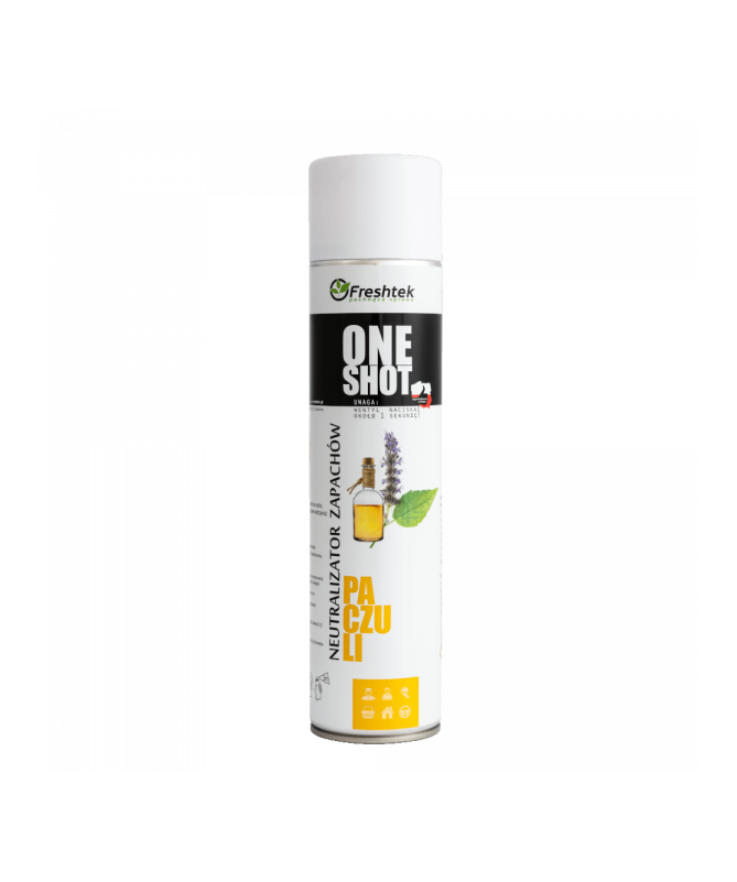 Freshtek ONE SHOT Paczuli Spray 600ml - neutralizator zapachu