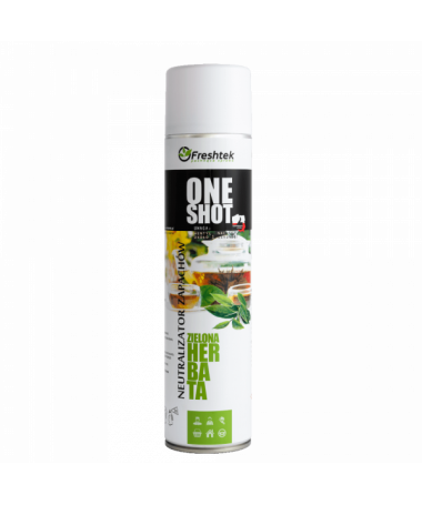 Freshtek ONE SHOT Zielona herbata Spray 600ml - neutralizator zapachu - 1