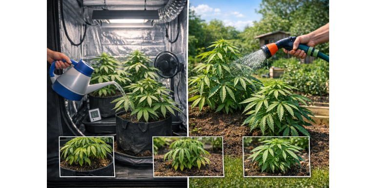 How to water indoor and outdoor cannabis plants?