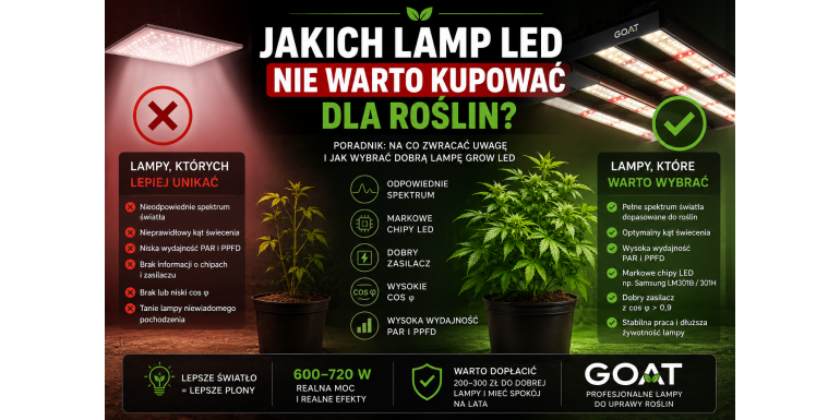 Jakich lamp LED nie warto kupować do uprawy roślin?