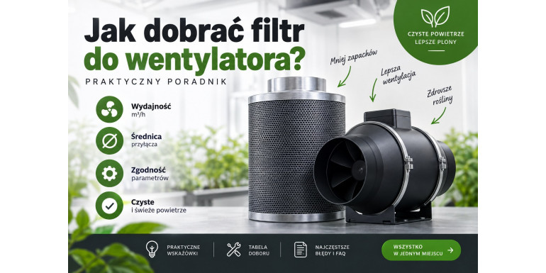 Jak vybrat správný uhlíkový filtr k ventilátoru?